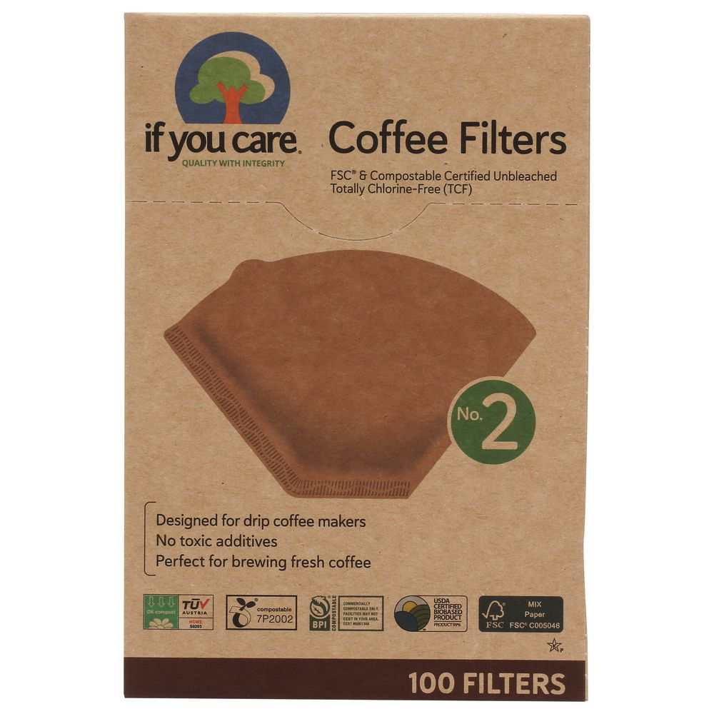 IF YOU CARE: Coffee Filters No. 2 Size, 100 Filters
