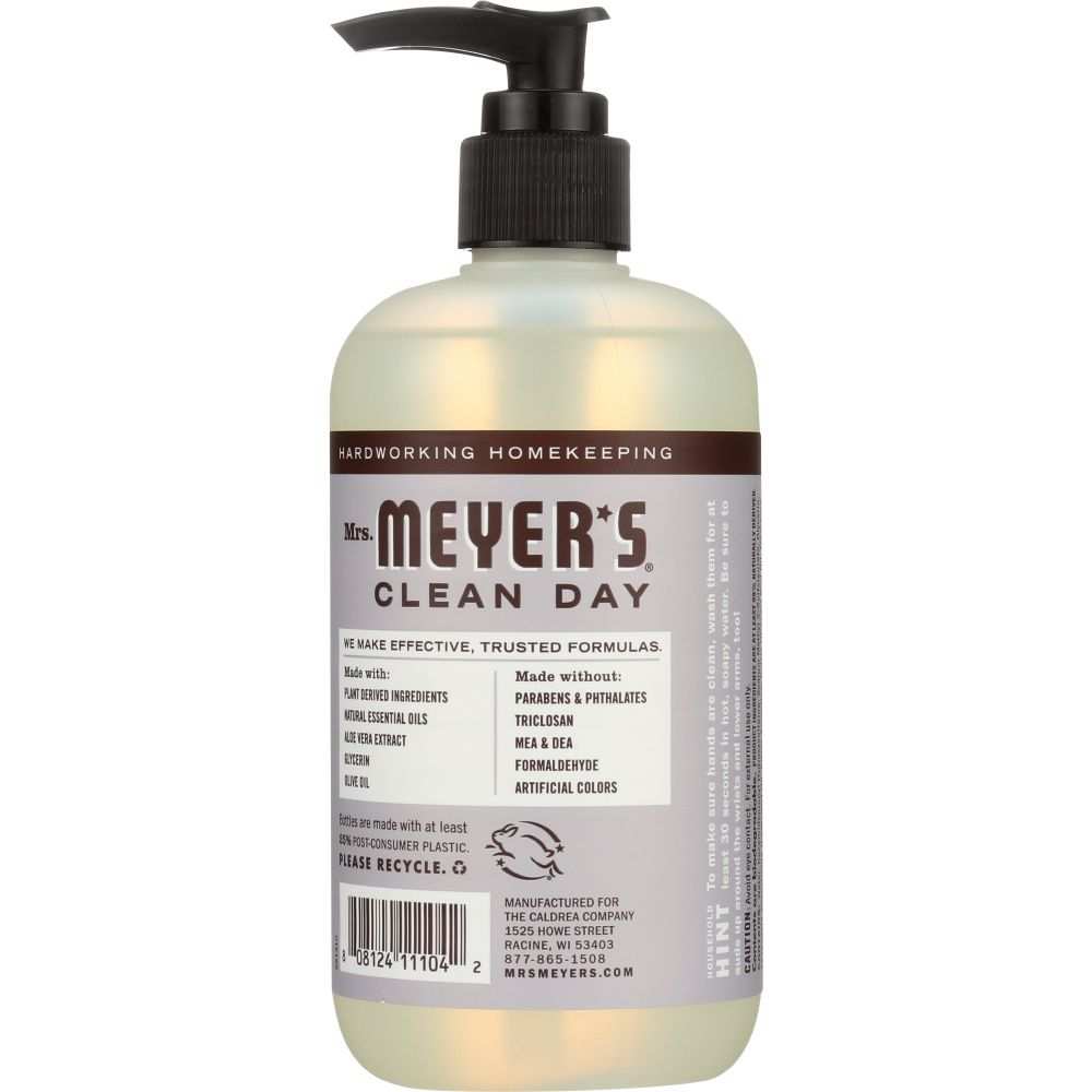 Mrs. Meyer's Clean Day: Liquid Hand Soap|Lavender Scent| Oils, 12.5 oz