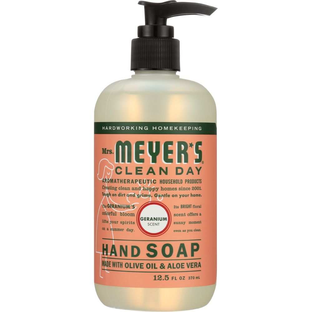 Mrs. Meyer's Clean Day: Liquid Hand Soap Geranium Scent 12.5oz | Soft