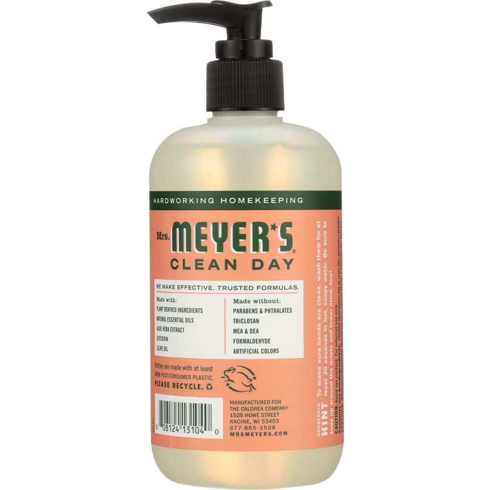 Mrs. Meyer's Clean Day: Liquid Hand Soap Geranium Scent 12.5oz | Soft