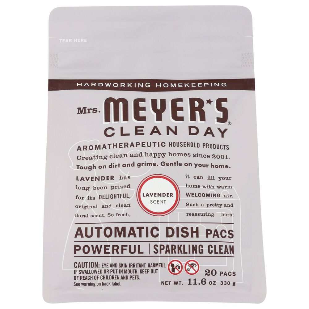 Mrs. Meyer's Clean Day: Lavender Automatic Dish Packs | Eco-Friendly 12.7oz