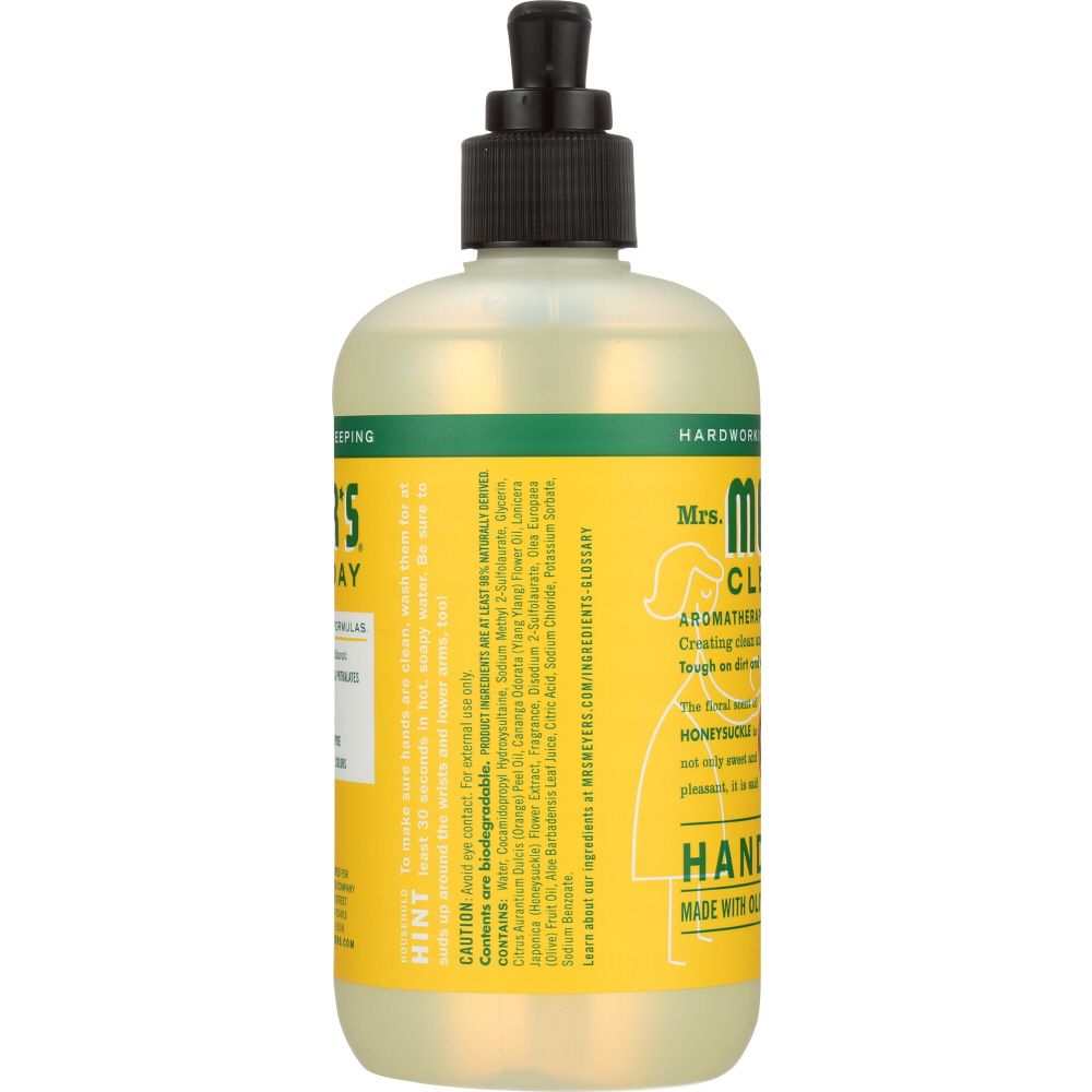 MRS. MEYER'S: Clean Day Liquid Hand Soap Honeysuckle Scent, 12.5 oz