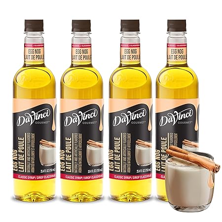 DaVinci Gourmet Classic Egg Nog Syrup, 25.4 Fluid Ounces (Pack of 4)