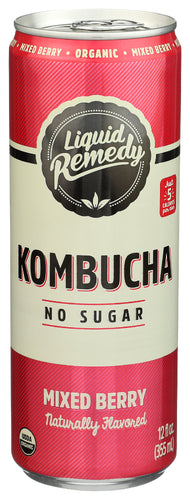 LIQUID REMEDY KOMBUCHA MIXED BERRY ORG - 12 FO