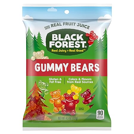 Black Forest Gummy Bears Candy, 4.5 Ounce Bags (Pack of 12)