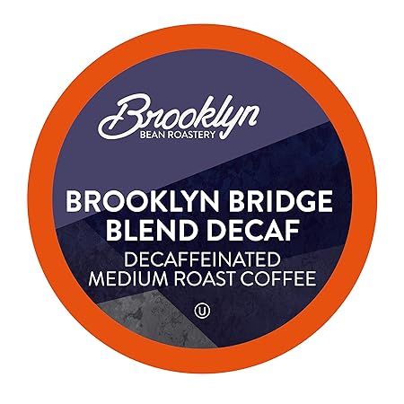 Brooklyn Beans Brooklyn Bridge Decaf Coffee Pods - Compatible with Keurig K Cup Brewers Including 2.0 Machines, 40 Count, Decaf with Bold Flavor