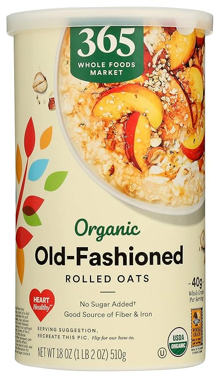 365 by Whole Foods Market, Organic Old Fashioned Rolled Oats, 18 Ounce