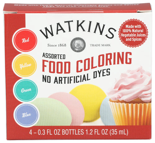 WATKINS FOOD COLORING ASSRTD 4PK - 1.2 FO
