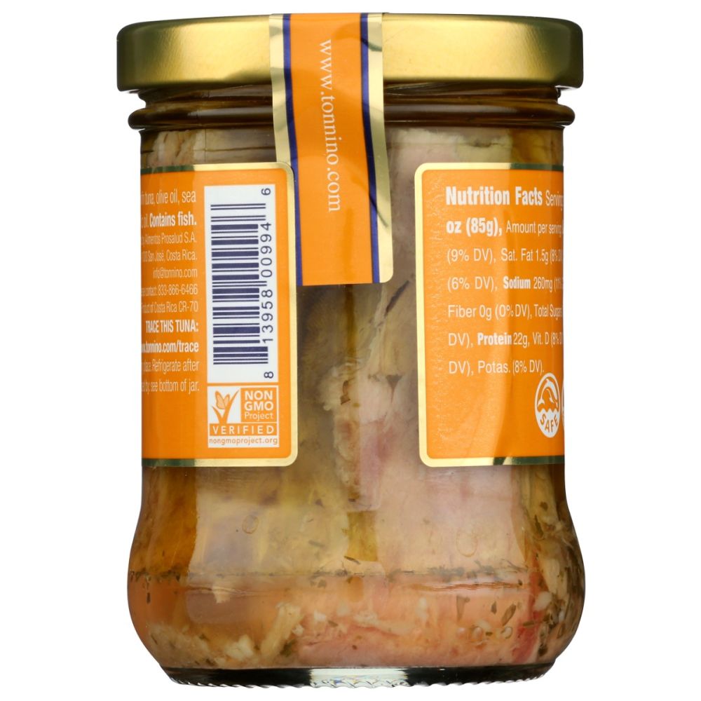 TONNINO: Tuna Fillets with Garlic in Olive Oil, 6.7 oz