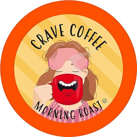 Crave Beverages Morning Roast - Light Roast Coffee Pods, for Keurig K Cup Brewers, 40 Count