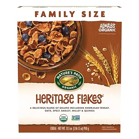 Nature's Path Organic Heritage Flakes® Cereal, 33.5 oz (Pack of 1), Non-GMO