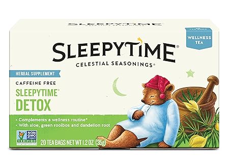 Celestial Seasonings Sleepytime Wellness Detox Tea, Caffeine Free, 20 Tea Bags Box