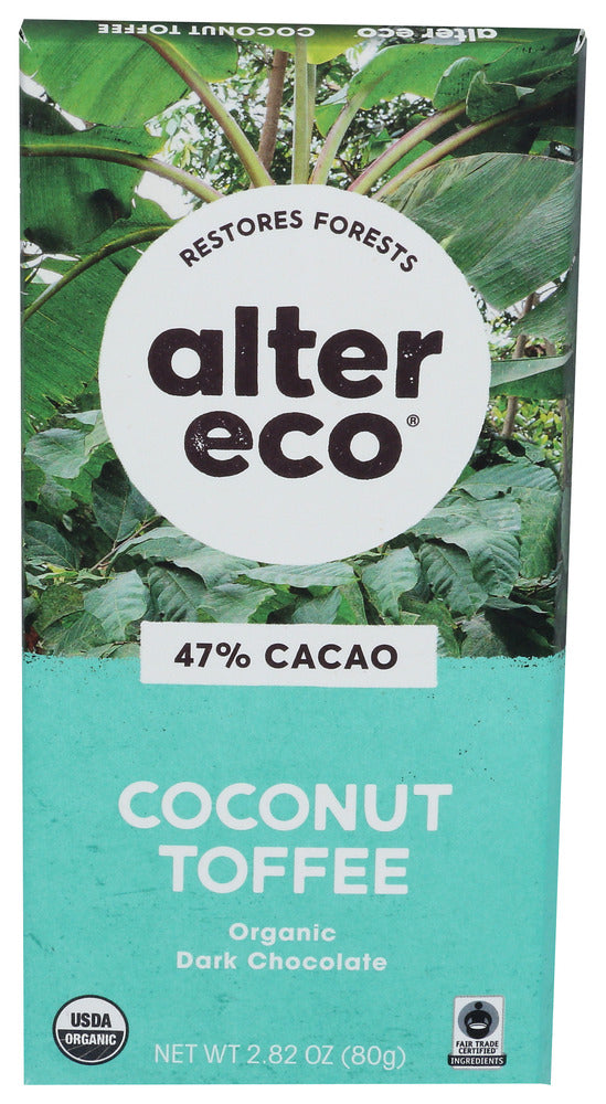ALTER ECO CHOC DRK CCNUT TFFEE ORG - 2.82 OZ