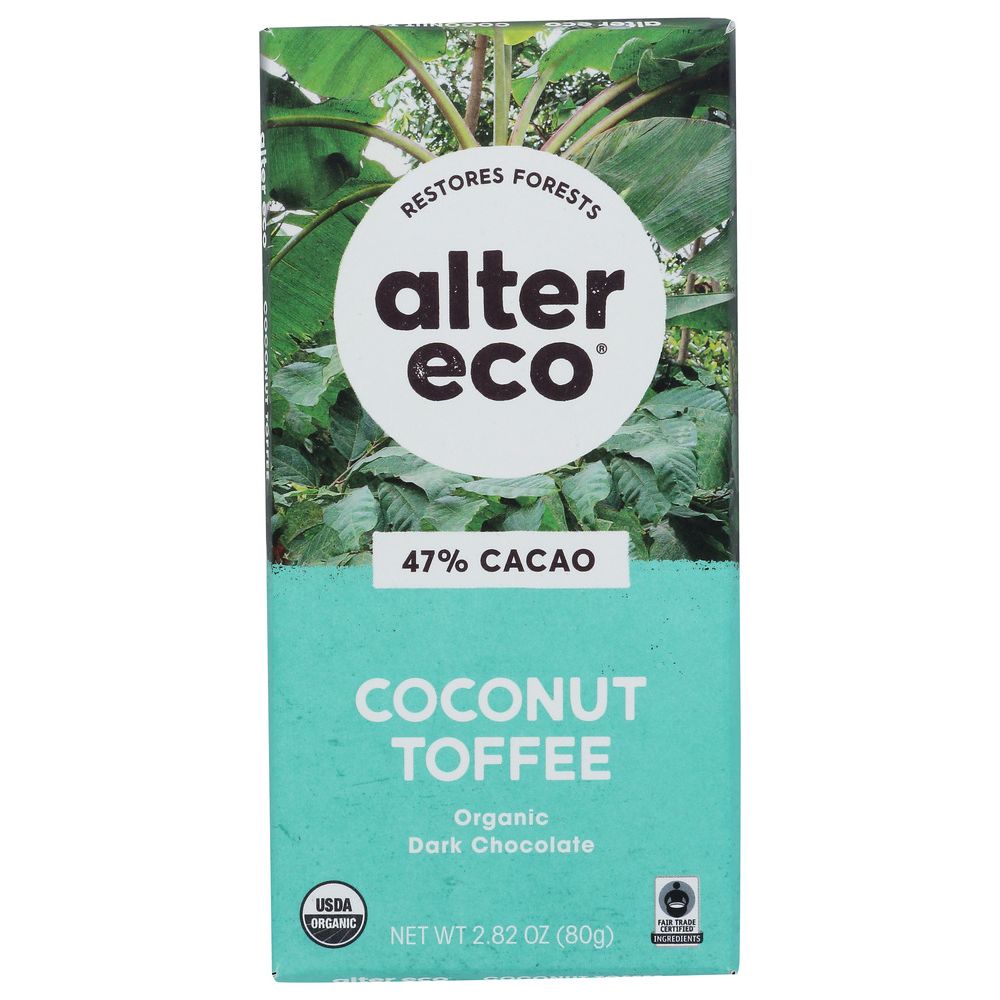 ALTER ECO: Organic Chocolate Dark Coconut Toffee, 2.82 oz