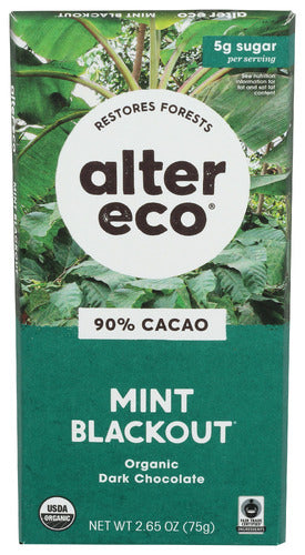 ALTER ECO CHOC BAR SUPRDRK MNT ORG - 2.65 OZ