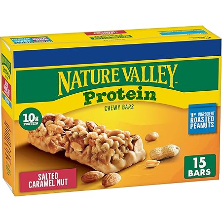 Nature Valley Protein Chewy Snack Bars, Salted Caramel Nut, 15 Bars, 21.3 oz