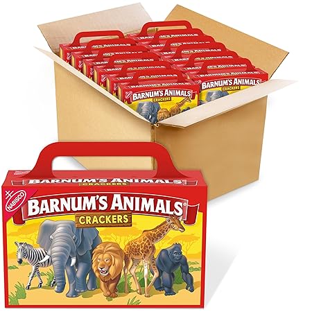 BARNUM'S Original Animal Crackers, Bulk Kids Snacks, 12 - 2.13 oz Boxes
