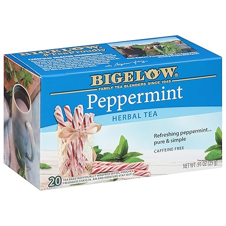Bigelow Tea Peppermint Herbal, Caffeine Free, 20 Count, Pack of 6