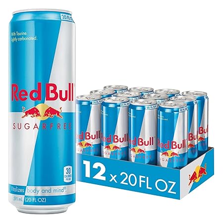 Red Bull Sugar Free Energy Drink, 20 Fl Oz, 12 Cans