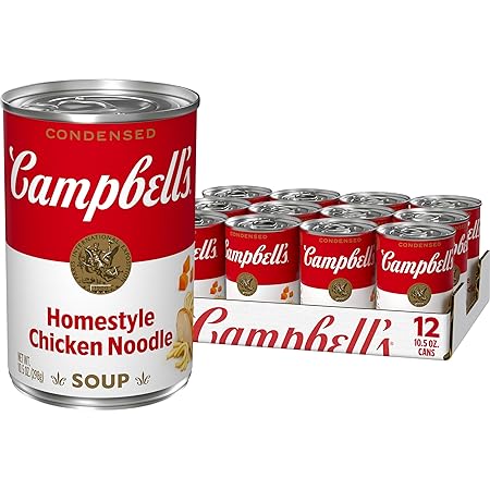 Campbell’s Condensed Homestyle Chicken Noodle Soup, 10.5 Ounce Can (Pack of 12)