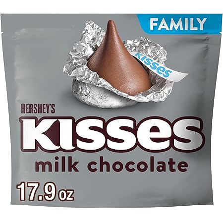 HERSHEY'S KISSES Milk Chocolate Candy Family Pack, 17.9 oz