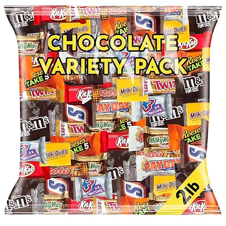 Halloween Assorted Chocolate Variety Pack 2 lb – Trick-or-Treat Ready Candy Mix – Individually Wrapped Premium Name-Brand Chocolates for Parties, Gifts & Sharing