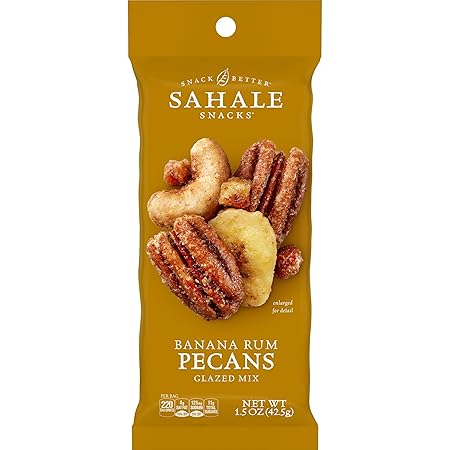 Sahale Snacks Banana Rum Pecans Glazed Mix, 1.5 Ounces (Pack of 18)