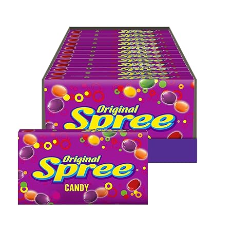Wonka Spree Original Hard Candy, 5 Ounce Theater Candy Boxes (Pack of 12)