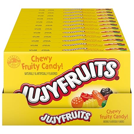 Wonka Jujyfruits Gummy candy, Assorted Gummy Candy, 5 Ounce Theater Candy Boxes (Pack of 12)