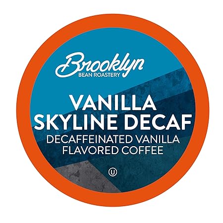 Brooklyn Beans Coffee Pods, Vanilla Skyline Decaf - Compatible with Keurig K Cup Brewers Including 2.0 Machines, 40 Count, Smooth and Creamy Vanilla Flavor