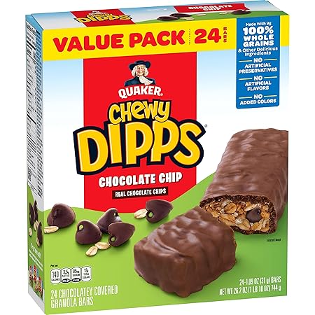 Quaker Chewy Dipps Chocolate Chip 24ct