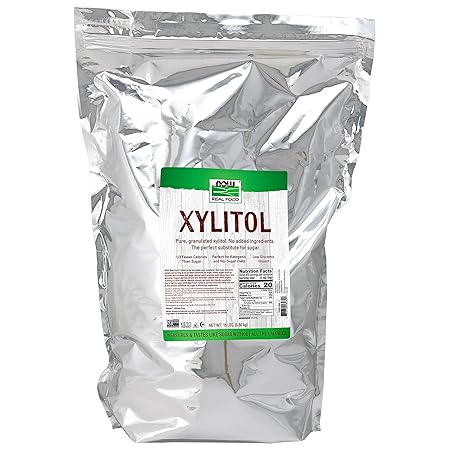 NOW Foods, Xylitol, Pure with No Added Ingredients, Keto-Friendly, Low Glycemic Impact, Low Calorie, 15-Pound (Packaging May Vary)