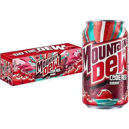 Mountain Dew Code Red Cherry, 12 Fl Oz Cans, 12 Pack