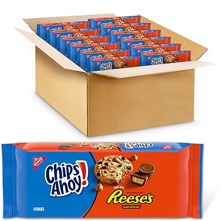 CHIPS AHOY! Reese’s Peanut Butter Cup Chocolate Chip Cookies, 12 - 9.5 oz Packs