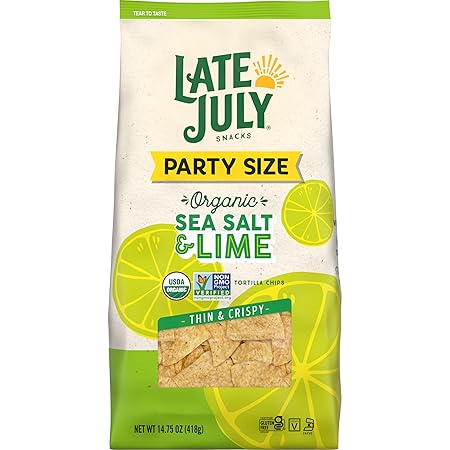 Late July Sea Salt & Lime Organic Tortilla Chips, 14.75 Oz Bag