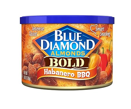 Blue Diamond Almonds, Bold Habanero BBQ, 6 Ounce