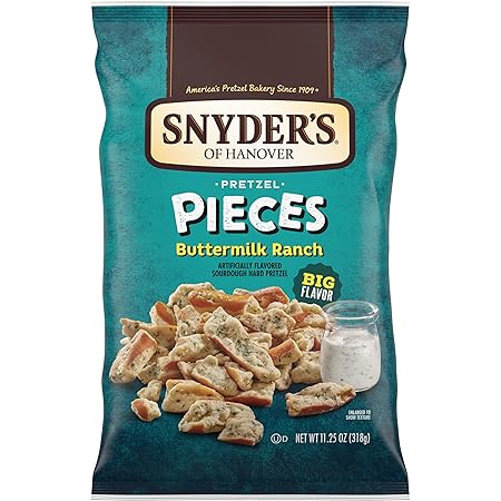Snyder's of Hanover Buttermilk Ranch Flavored Pretzel Pieces, 11.25 Oz