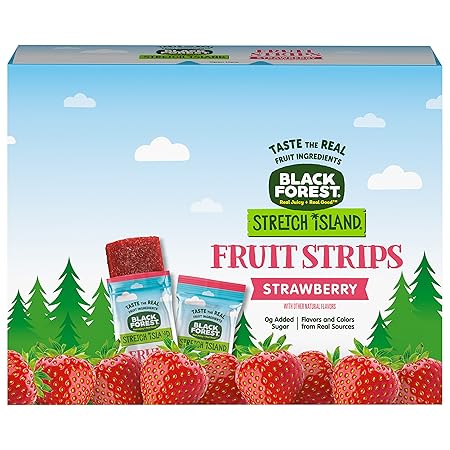 Black Forest Stretch Island Fruit Strips, Strawberry, 0.5ounce Strips (Pack of 30)