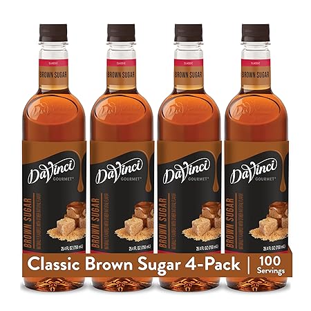 DaVinci Gourmet Brown Sugar Syrup, 25.4 Fluid Ounces (Pack of 4)