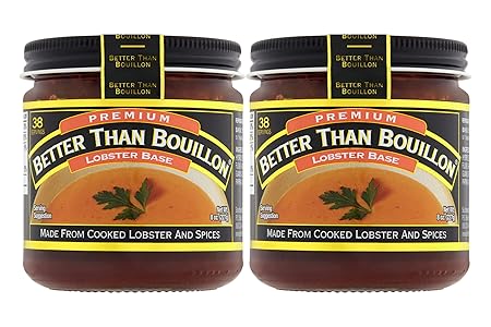 Better Than Bouillon Lobster Base, Made from Select Cooked Lobster & Spices, Makes 9.5 Quarts of Broth, 38 Servings, 8-Ounce Jar (Pack of 2)