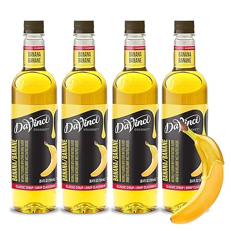 DaVinci Gourmet Classic Banana Syrup, 25.4 Fluid Ounces (Pack of 4)