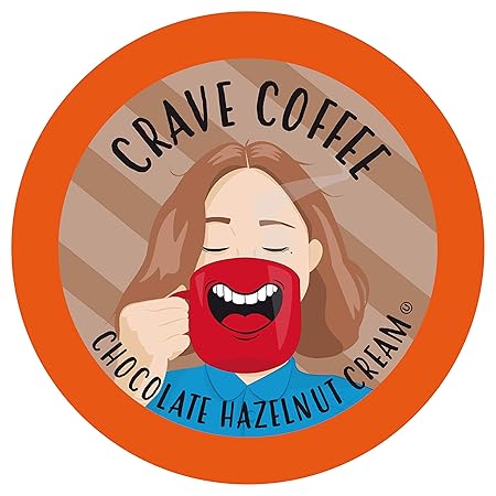 Crave Beverages Chocolate Hazelnut Creme Coffee Pods for Keurig K Cup Brewers, 40 Count