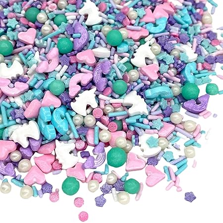 Manvscakes, pink sprinkles, valentines, cake sprinkles, gluten free, cookies, chocolate, fondant, princess topping, ice cream, edible, dessert decoration (Pink Blue)