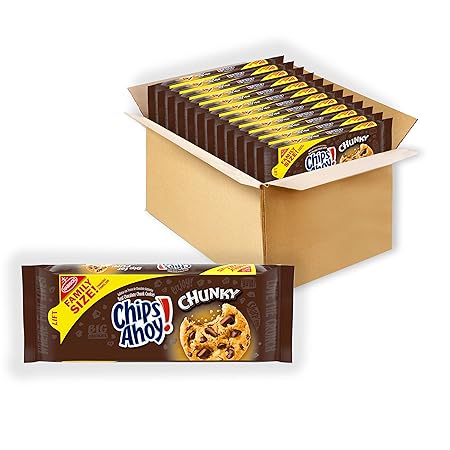 CHIPS AHOY! Chunky Chocolate Chip Cookies, Family Size, 12 - 18 oz Packs