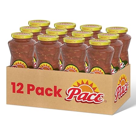 Pace Chunky Medium Salsa, 16 oz Jar (12 Pack)