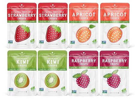 Nature’s Turn Freeze-Dried Fruit Crisps – Healthy, Gluten-Free, Crispy & Delicious, Plant-Based Snack, Ideal for Cereal, Smoothies, School Lunches, & On-the-Go, Sour Variety, Pack of 8 (0.53 oz Each)