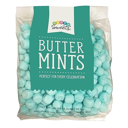 Party Sweets Blue Buttermints, 2.5 Pound, Appx. 350 pieces from Hospitality Mints