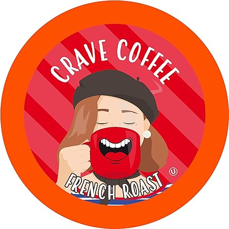 Crave Beverages French Roast - Dark Roast Coffee Pods, for Keurig K Cup Brewers, 40 Count