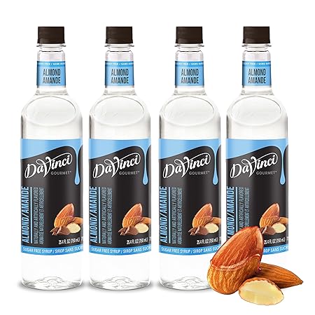 DaVinci Gourmet Sugar-Free Almond Syrup, 25.4 Fluid Ounces (Pack of 4)