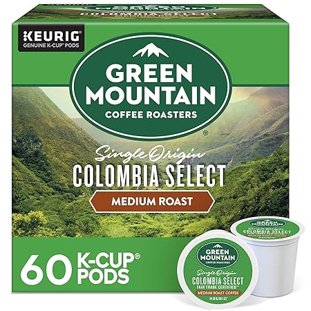 Green Mountain Coffee Roasters Colombia Select, Keurig Single Serve K-Cup Pods, Medium Roast Coffee, 60 Count, (6 Packs of 10)